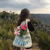 Shiniest Blue Gum Leaf Farmers Market Bag